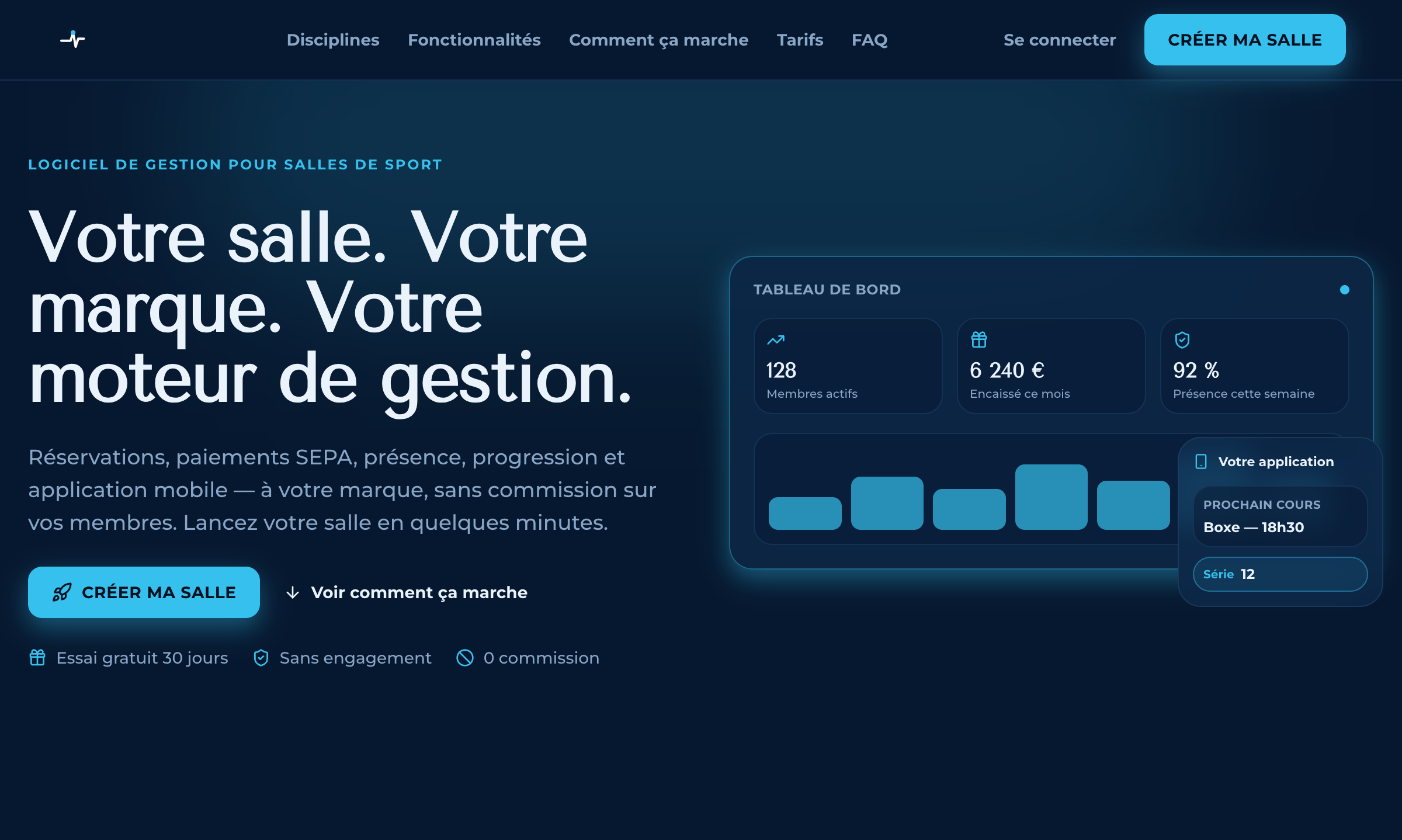 Kadens - plateforme de gestion de salle de sport éditée par M-KIS